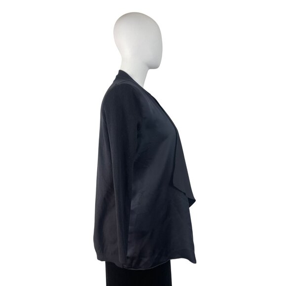Calvin Klein Womens Black Open Front Draped Cardigan XL - Picture 3 of 8